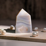 Gray Agate Tower - helmsman - crystal