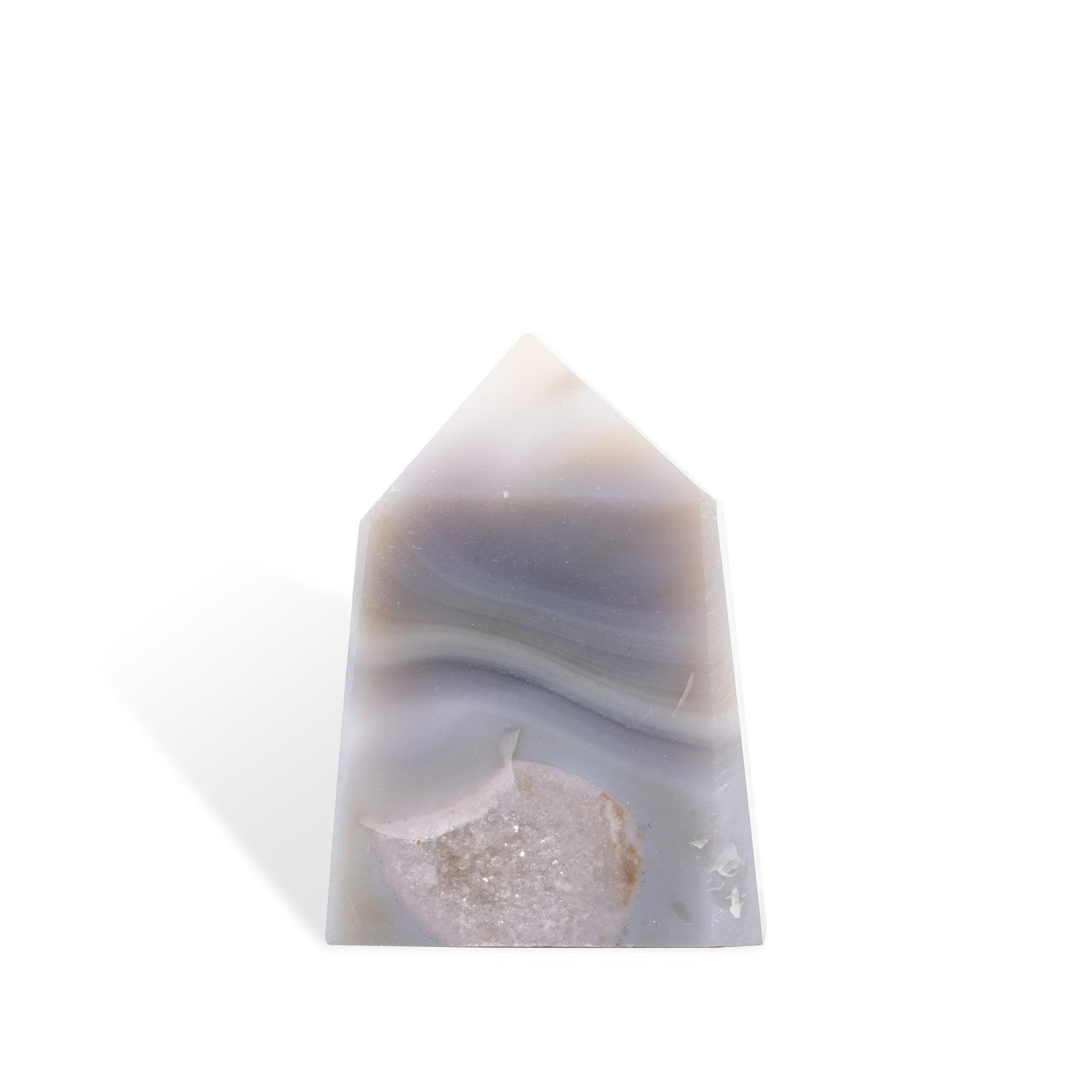 Gray Agate Tower - helmsman - crystal