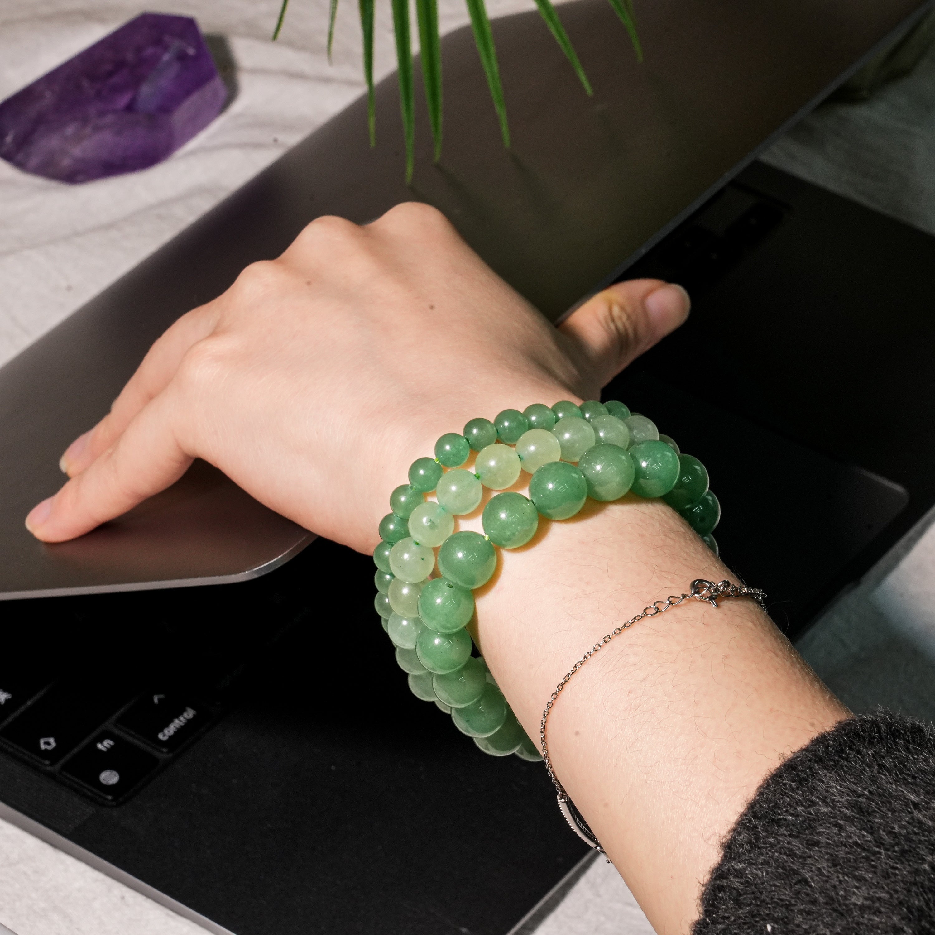 Green Aventurine Crystal Bracelet-Helmsman Crystal