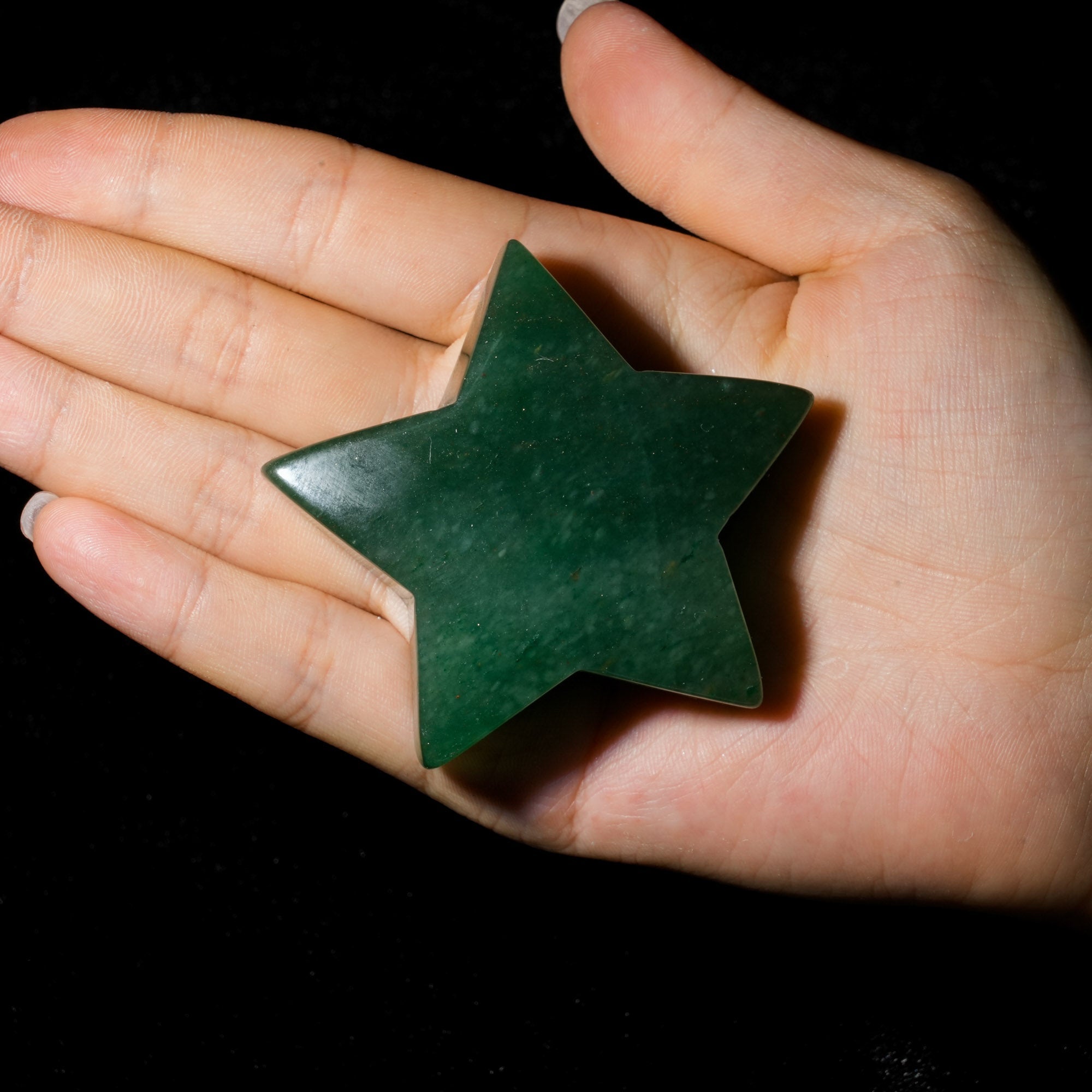 Green Aventurine Pentagram - helmsman - crystal