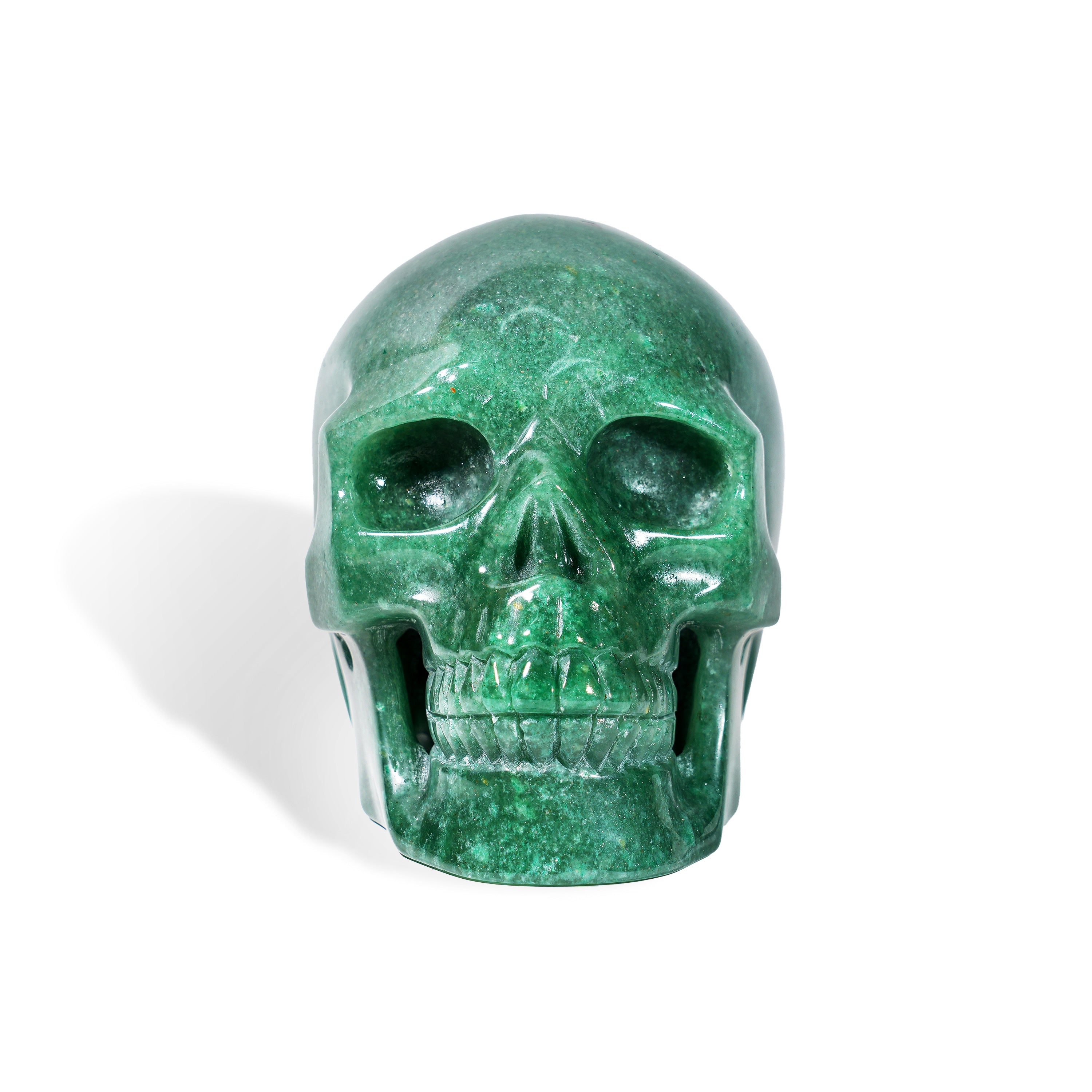 Green Aventurine Skull-Helmsman Crystal