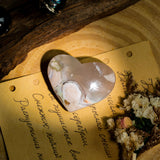 Green Flower Agate Heart - helmsman - crystal