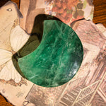 Green Fluorite Moon Ornament-Helmsman Crystal