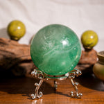 Green Fluorite Sphere - helmsman - crystal