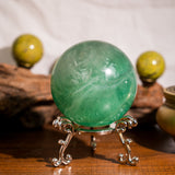 Green Fluorite Sphere - helmsman - crystal