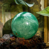 Green Fluorite Sphere - helmsman - crystal