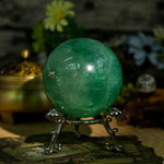 Green Fluorite Sphere - helmsman - crystal