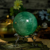Green Fluorite Sphere - helmsman - crystal