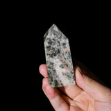 Green Mica Tower - helmsman - crystal