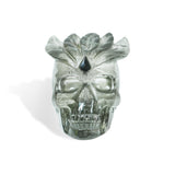 Green Phantom Quartz Skull - helmsman - crystal