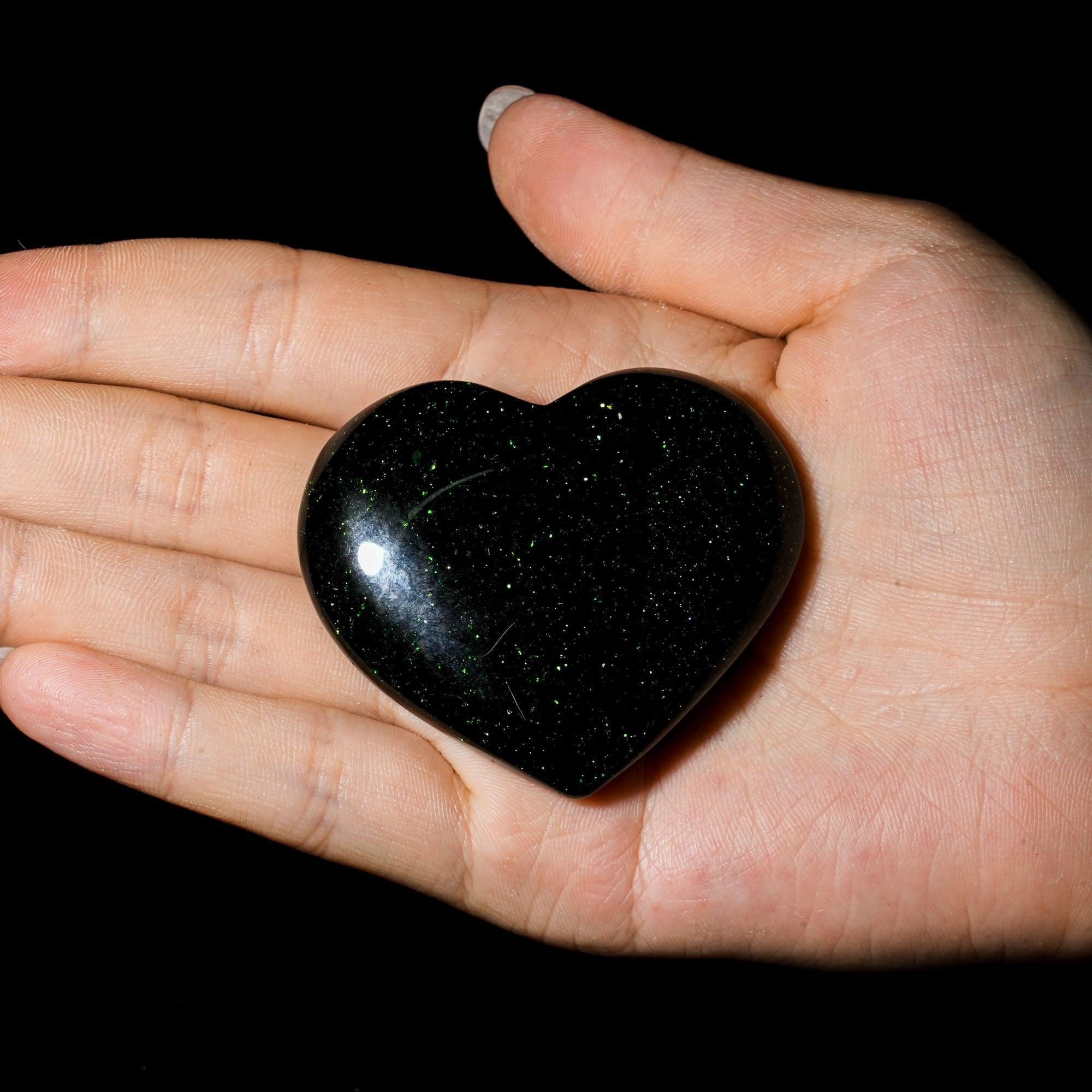 Green Sandstone Heart - helmsman - crystal