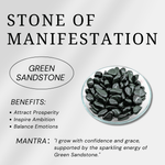 Green Sandstone Heart - helmsman - crystal