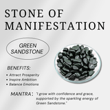Green Sandstone Heart - helmsman - crystal