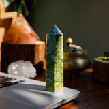 Green Serpentine Point - helmsman - crystal
