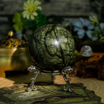 Green Serpentine Sphere - helmsman - crystal