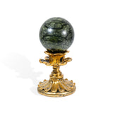 Green Serpentine Sphere - helmsman - crystal