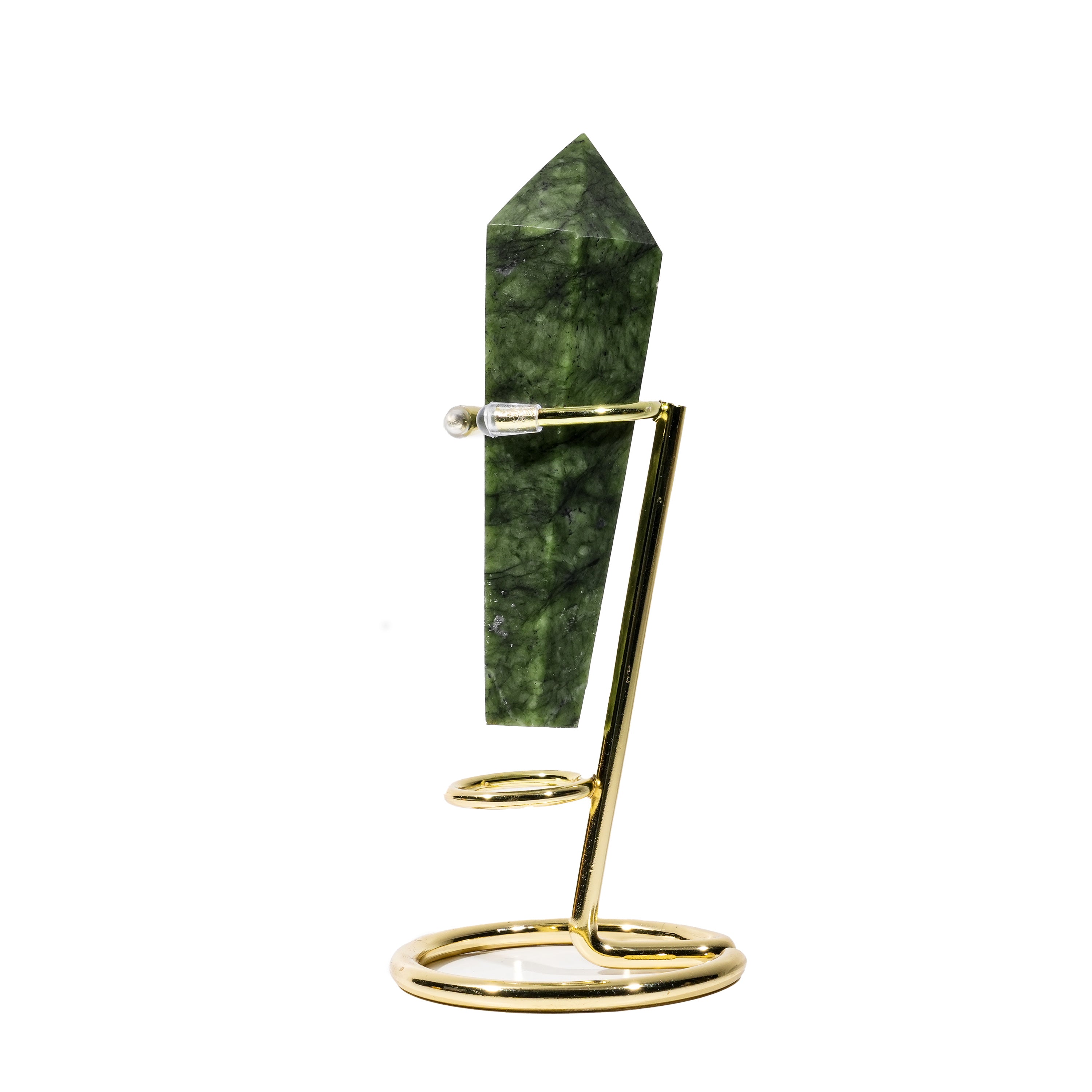 Green Serpentine Wand Ornament-Helmsman Crystal