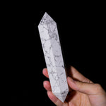 Howlite Double Terminated Point - helmsman - crystal