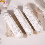 Howlite Double Terminated Point - helmsman - crystal