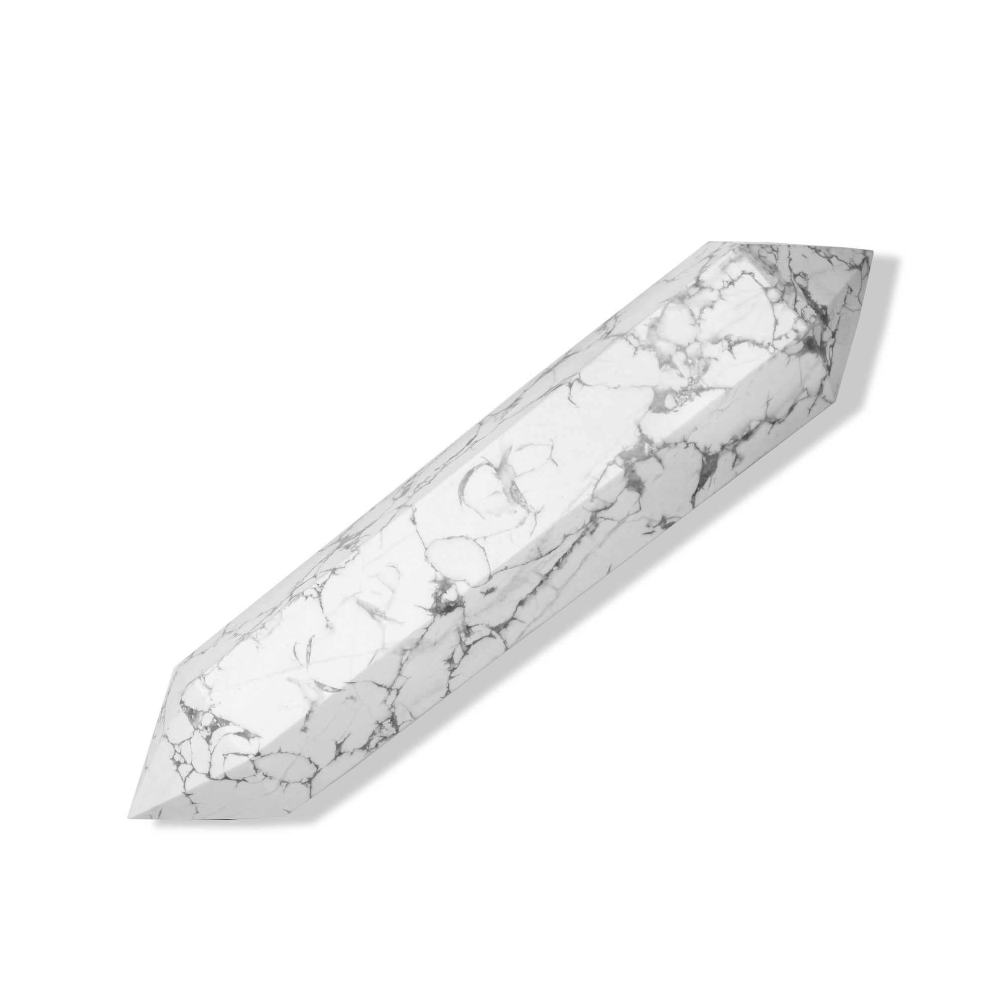 Howlite Double Terminated Point - helmsman - crystal