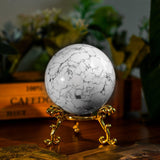Howlite Sphere - helmsman - crystal