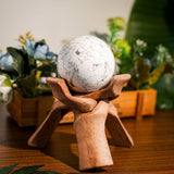 Howlite Sphere - helmsman - crystal