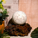 Howlite Sphere - helmsman - crystal