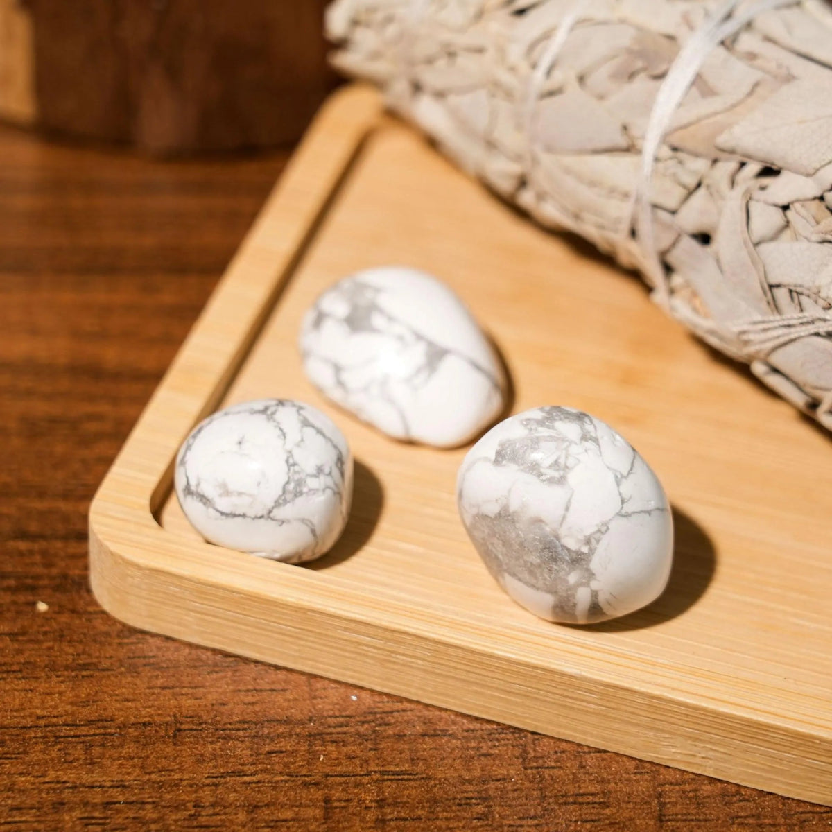 Howlite Tumbled Stone Set - helmsman - crystal