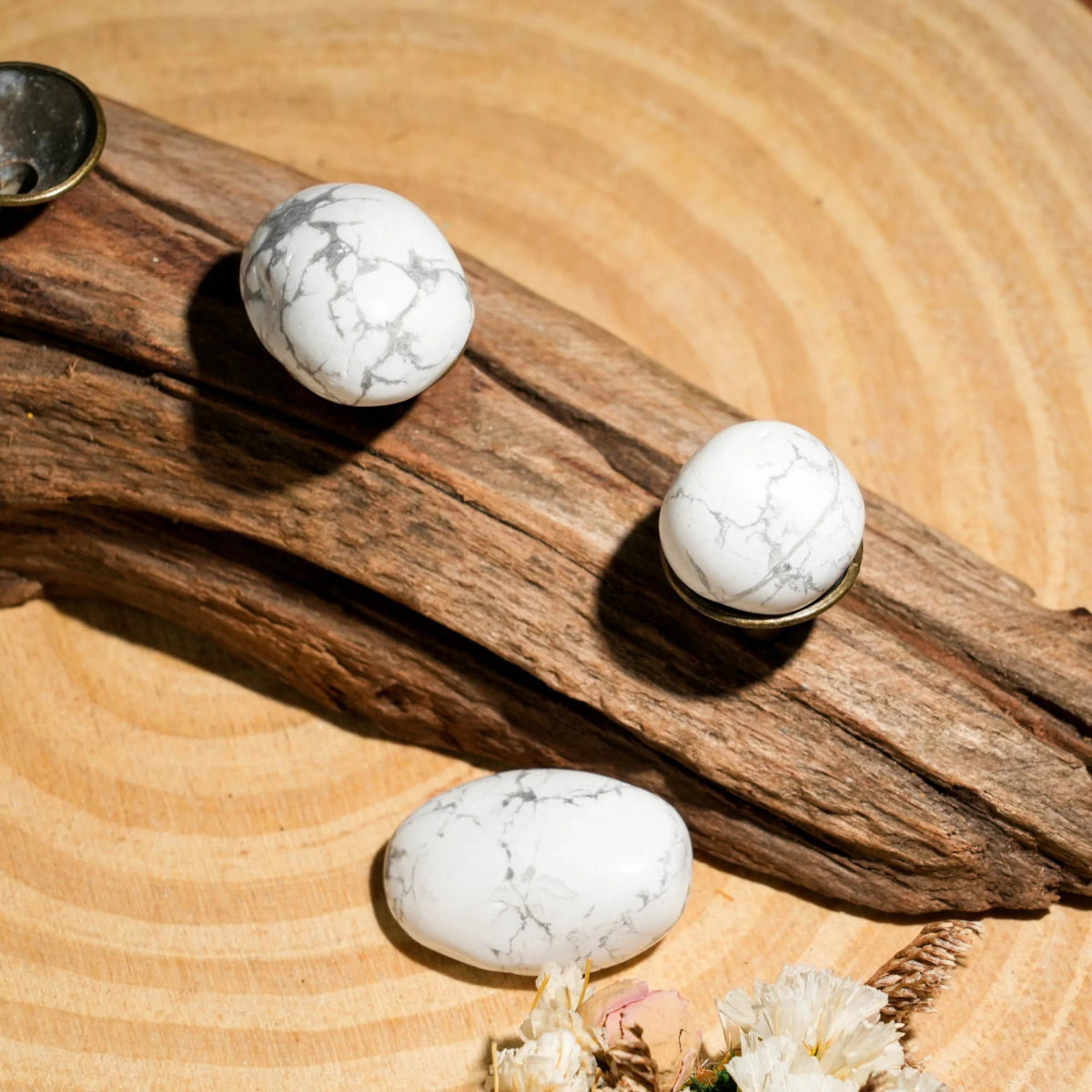 Howlite Tumbled Stone Set - helmsman - crystal