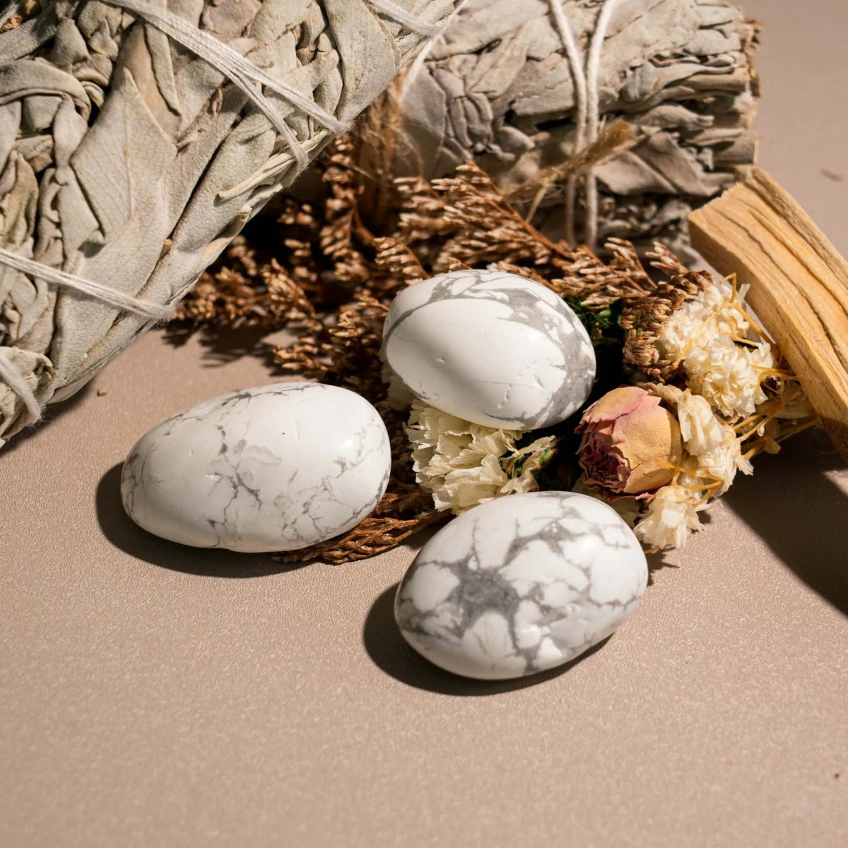 Howlite Tumbled Stone Set - helmsman - crystal