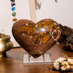 Indonesian Agate Heart Ornament - helmsman - crystal