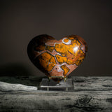 Indonesian Agate Heart Ornament - helmsman - crystal