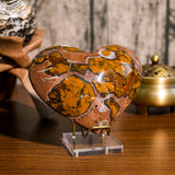 Indonesian Agate Heart Ornament - helmsman - crystal