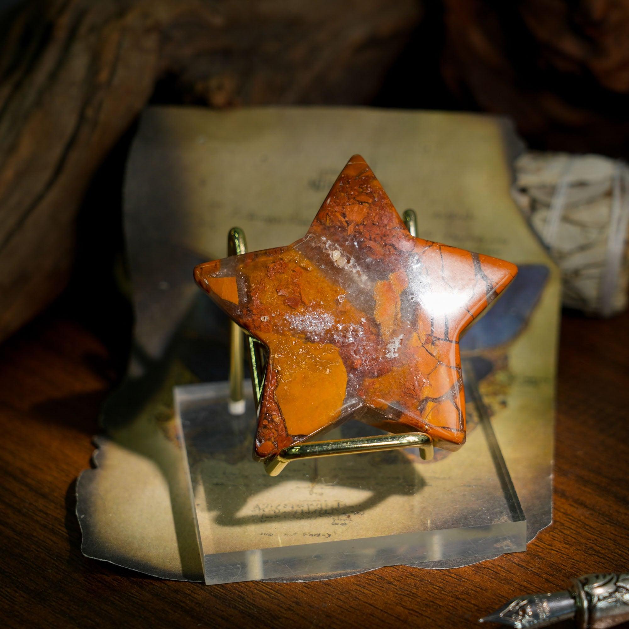 Indonesian Agate Pentagram - helmsman - crystal