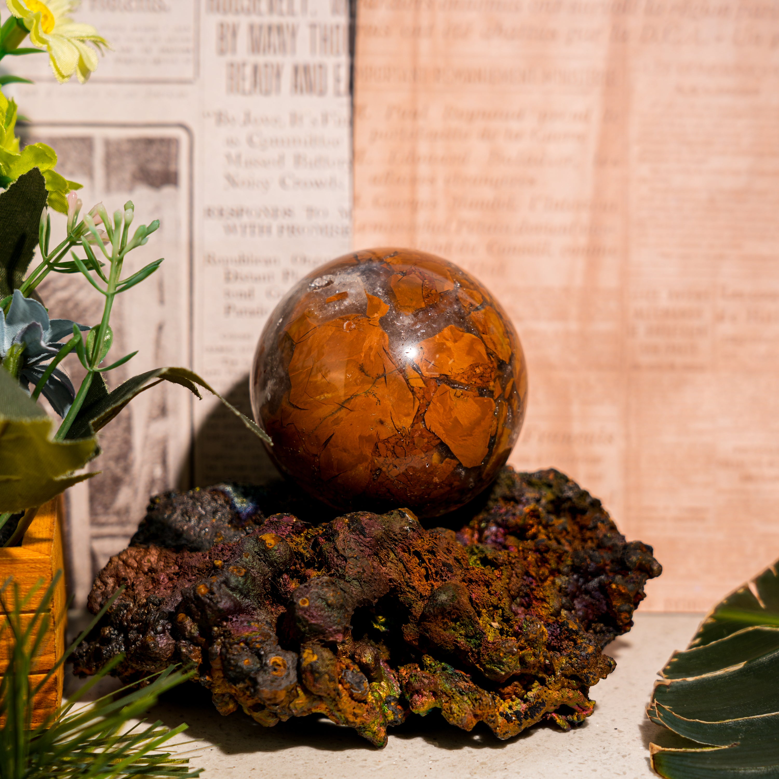 Indonesian Agate Sphere-Helmsman Crystal