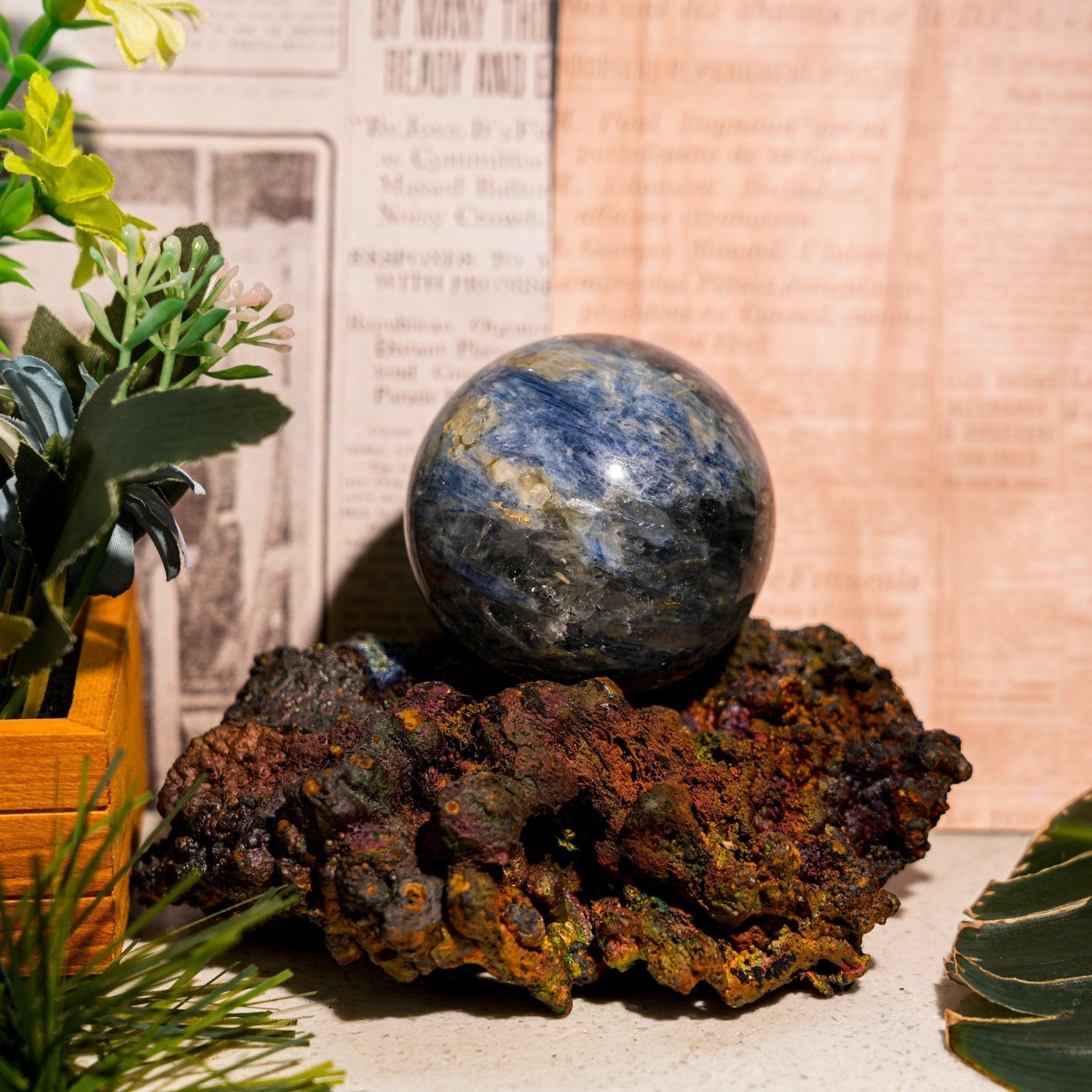 Kyanite Sphere - helmsman - crystal