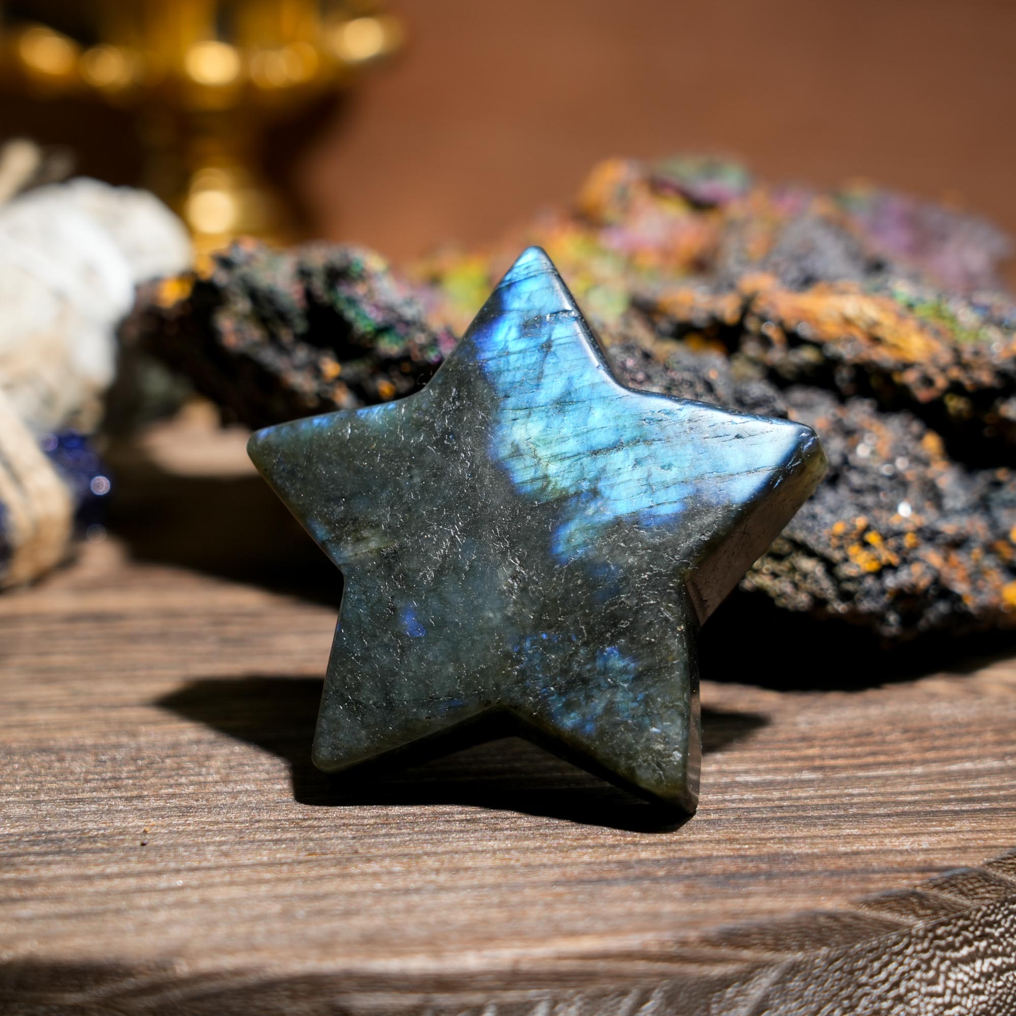 Labradorite Pentagram - helmsman - crystal