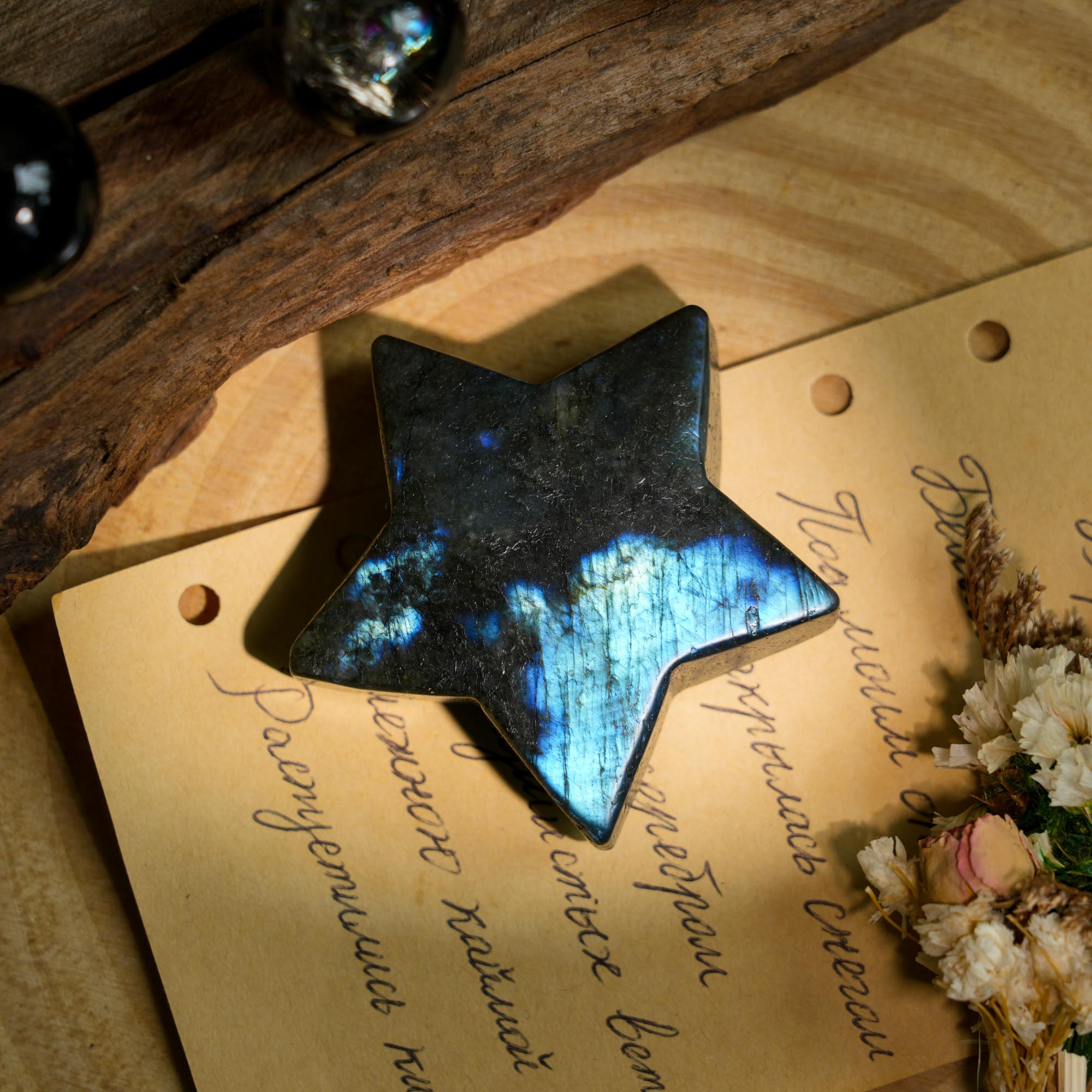 Labradorite Pentagram - helmsman - crystal