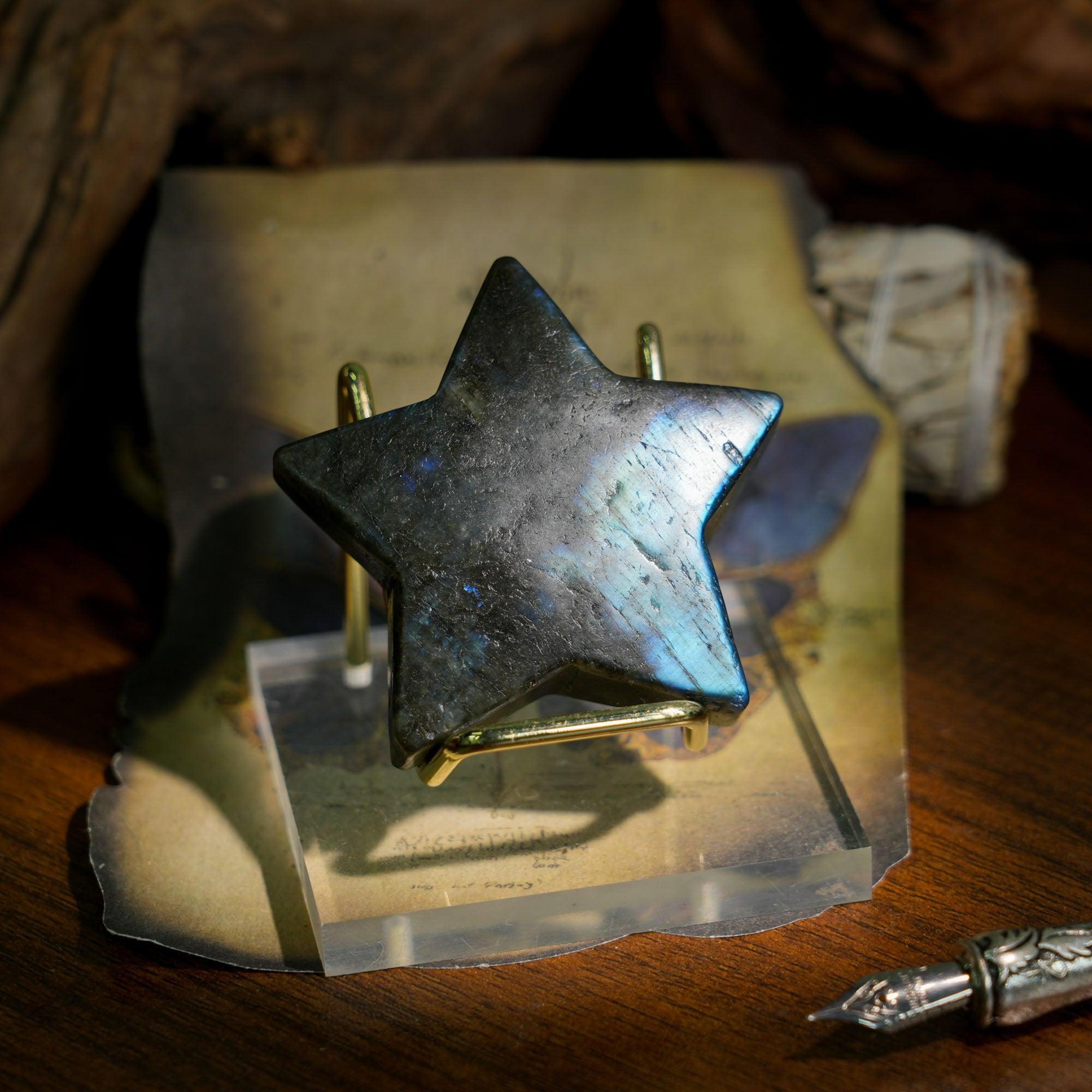 Labradorite Pentagram - helmsman - crystal