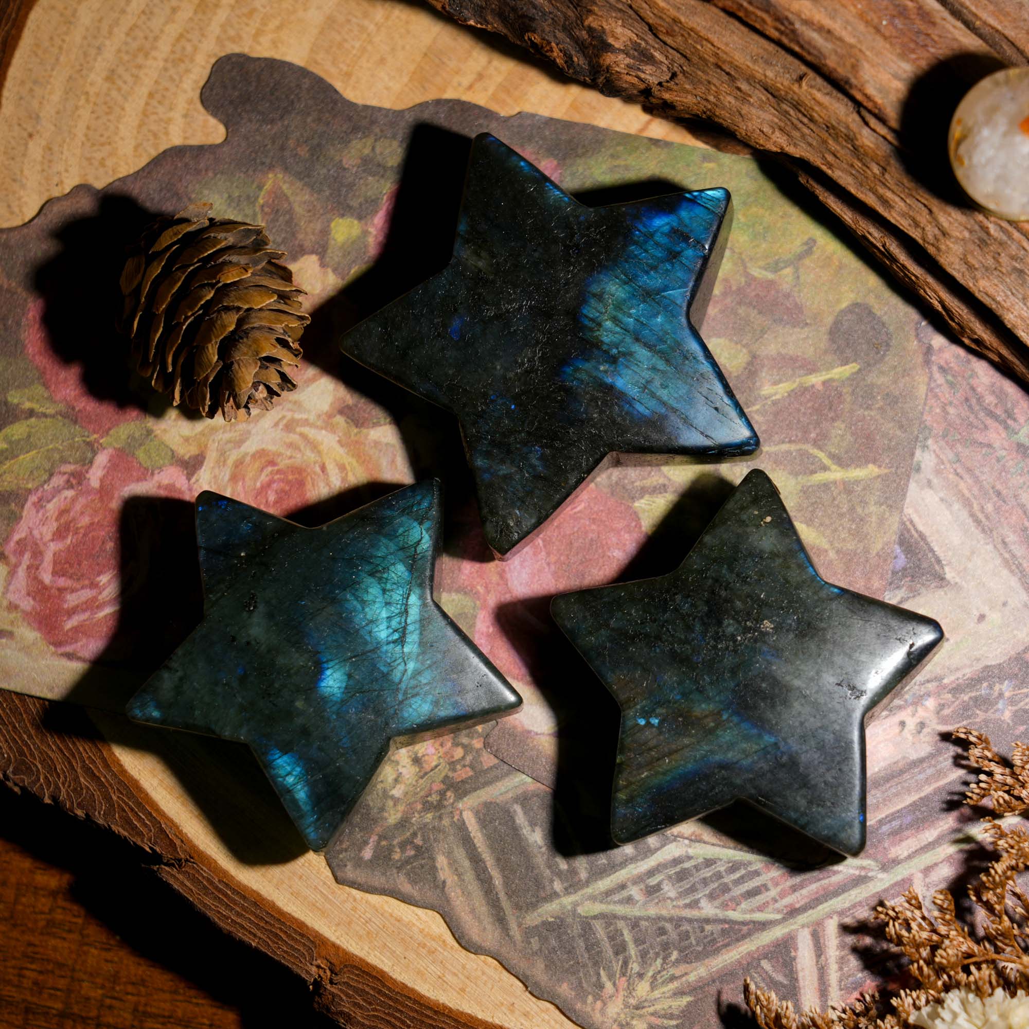 Labradorite Pentagram - helmsman - crystal