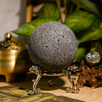 Lava Stone Sphere - helmsman - crystal