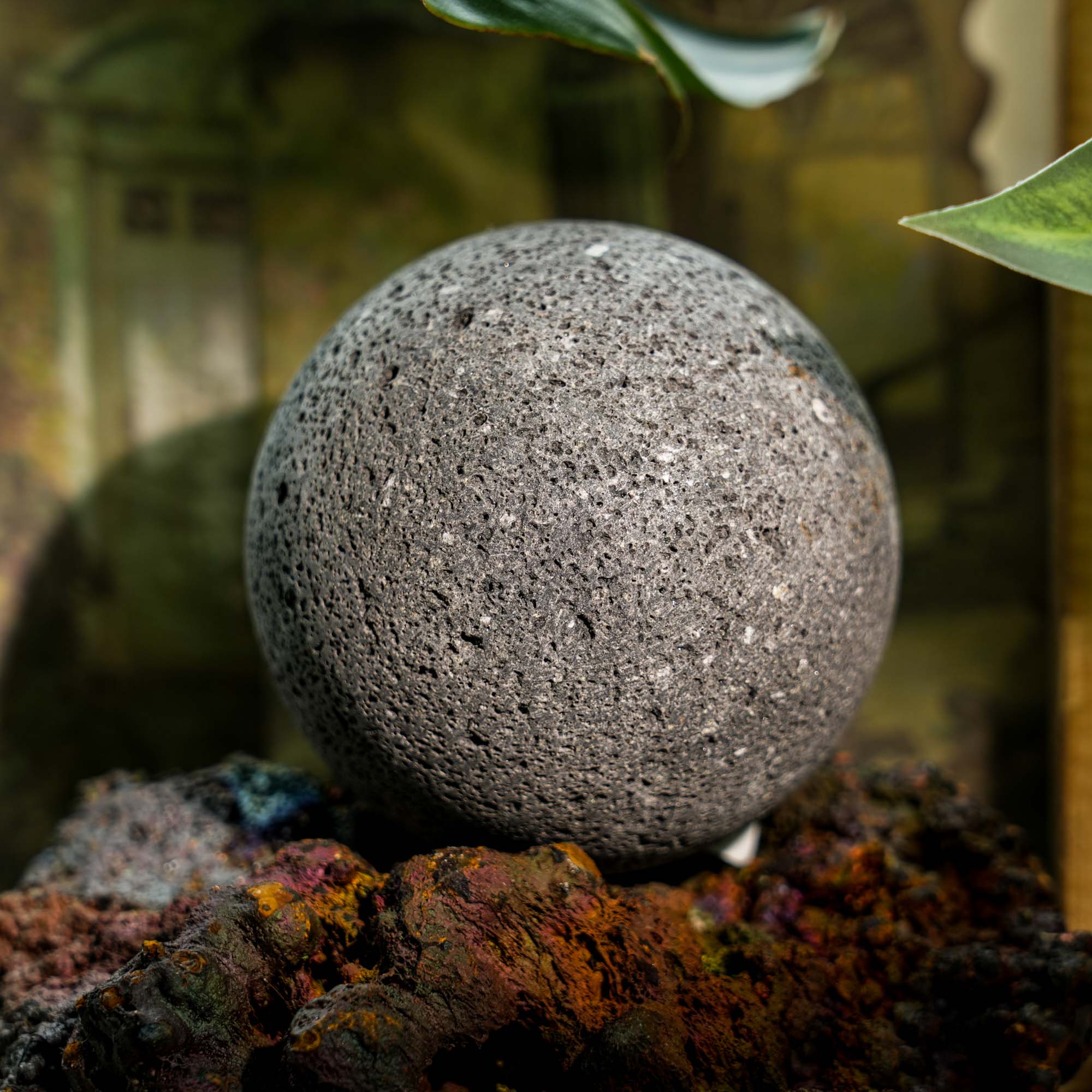 Lava Stone Sphere - helmsman - crystal
