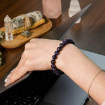 Lepidolite Bracelet - helmsman - crystal