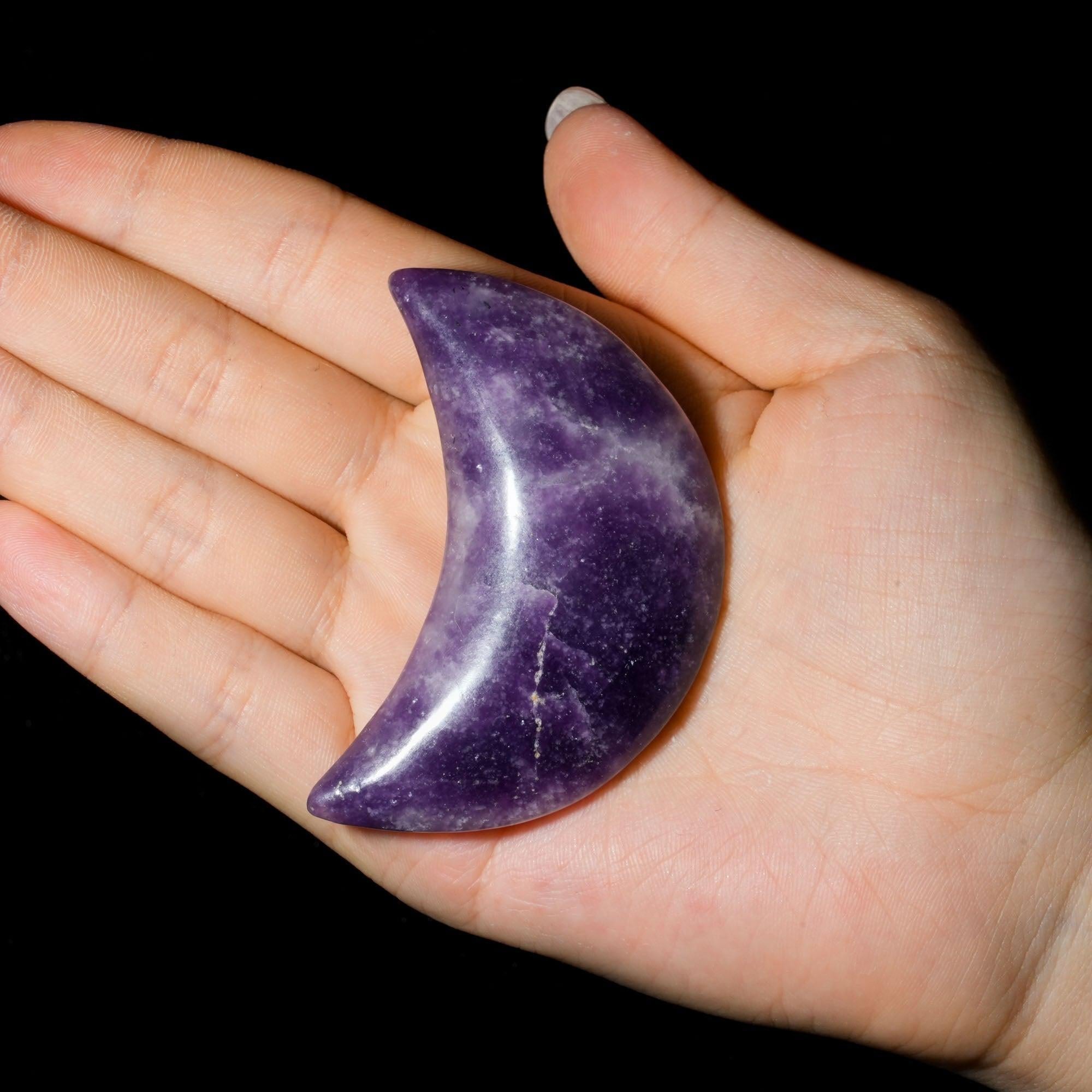 Lepidolite Moon - helmsman - crystal