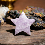 Lepidolite Pentagram - helmsman - crystal