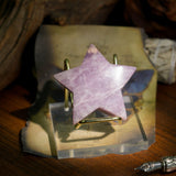 Lepidolite Pentagram - helmsman - crystal