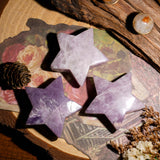 Lepidolite Pentagram - helmsman - crystal