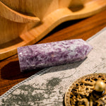 Lepidolite Point-Helmsman Crystal