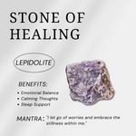 Lepidolite Point-Helmsman Crystal