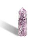 Lepidolite Point-Helmsman Crystal